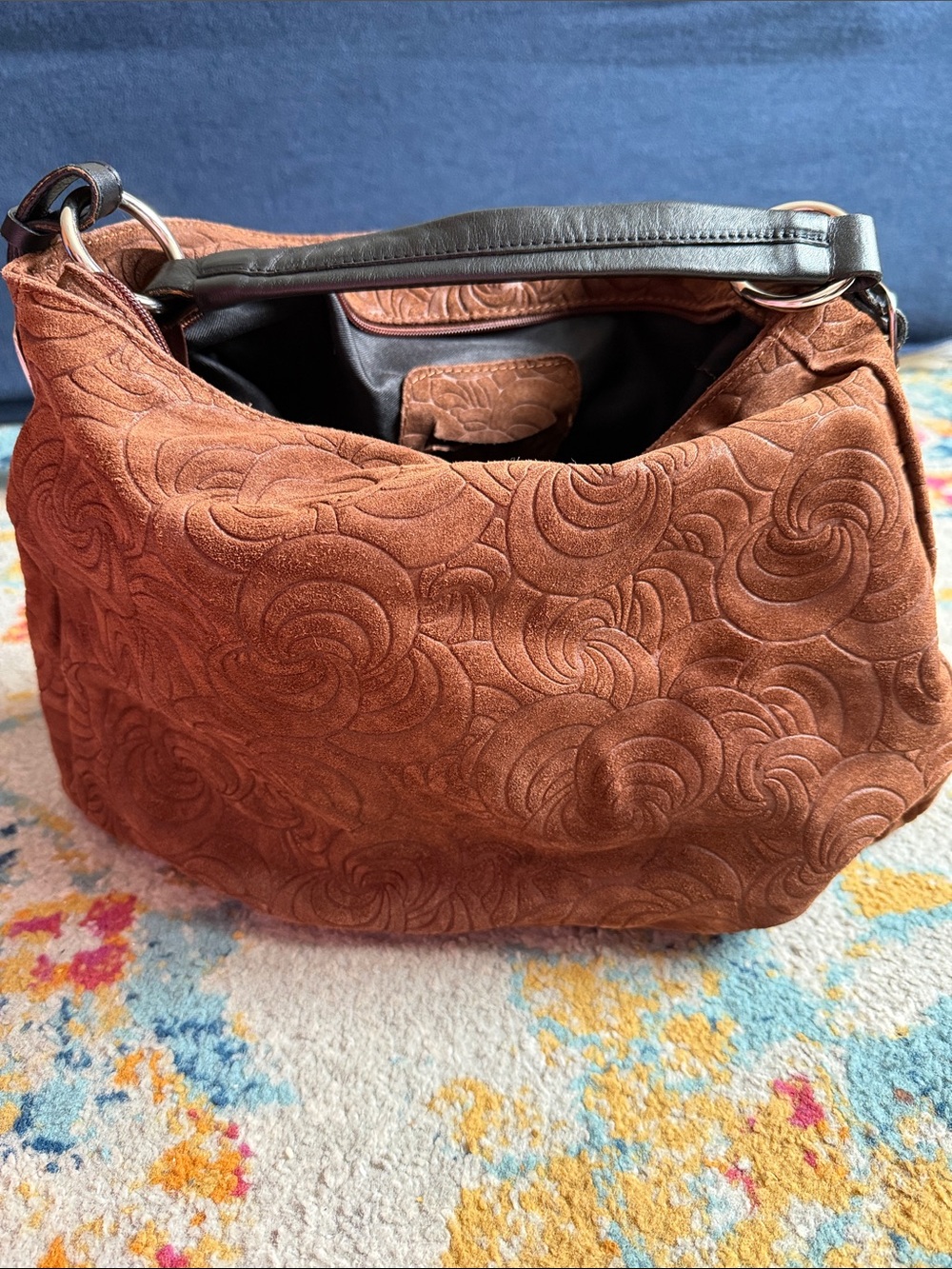 Borse in Pelle vintage suede hobo bag